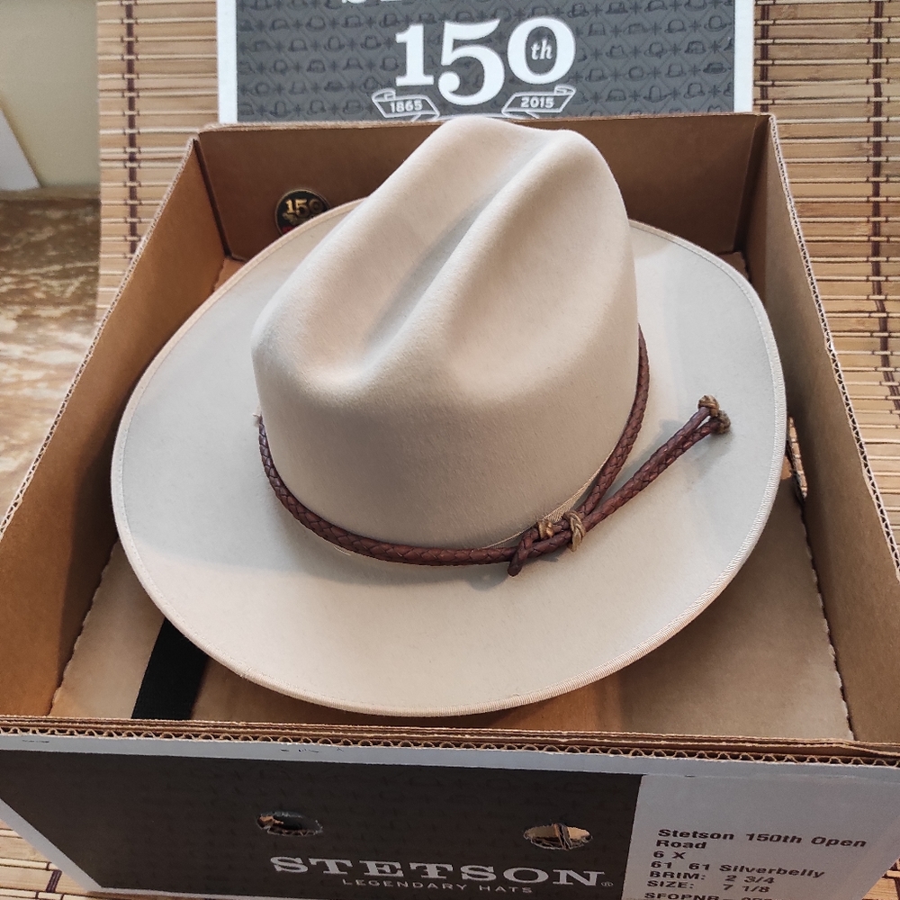 Stetson 150th Open Road Silverbelly nib